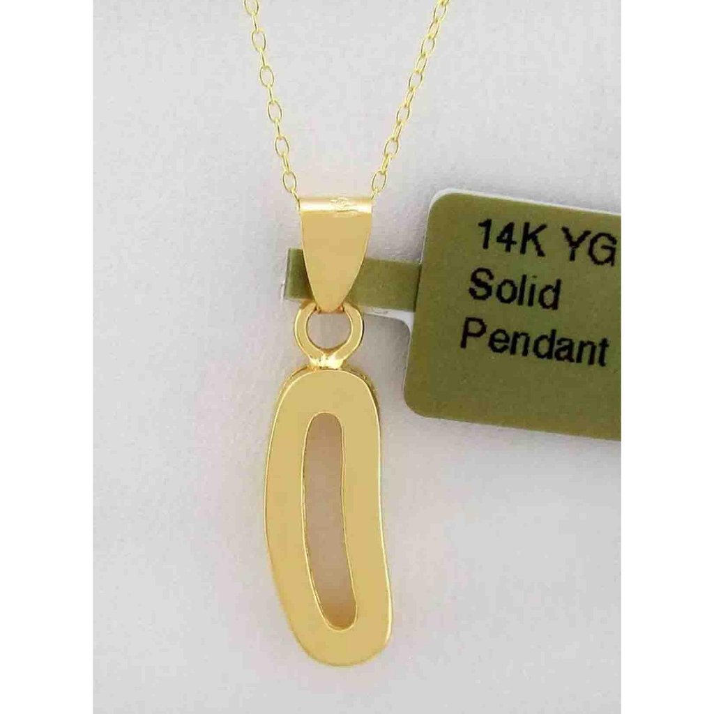 Solid Pendant 14k Yellow Gold